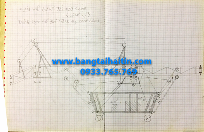 bảng vẽ băng tải cầu cảng con lăn